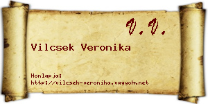 Vilcsek Veronika névjegykártya